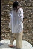 Shayle Indian Cotton Boyfriend Beach Shirt White